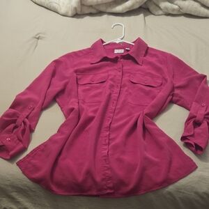 Apt. 9 Women's Fuchsia Button-Down Shirt